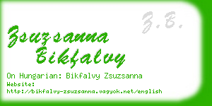 zsuzsanna bikfalvy business card